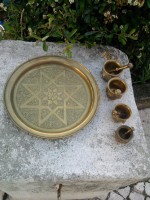 Prato de esmola e almofarizes